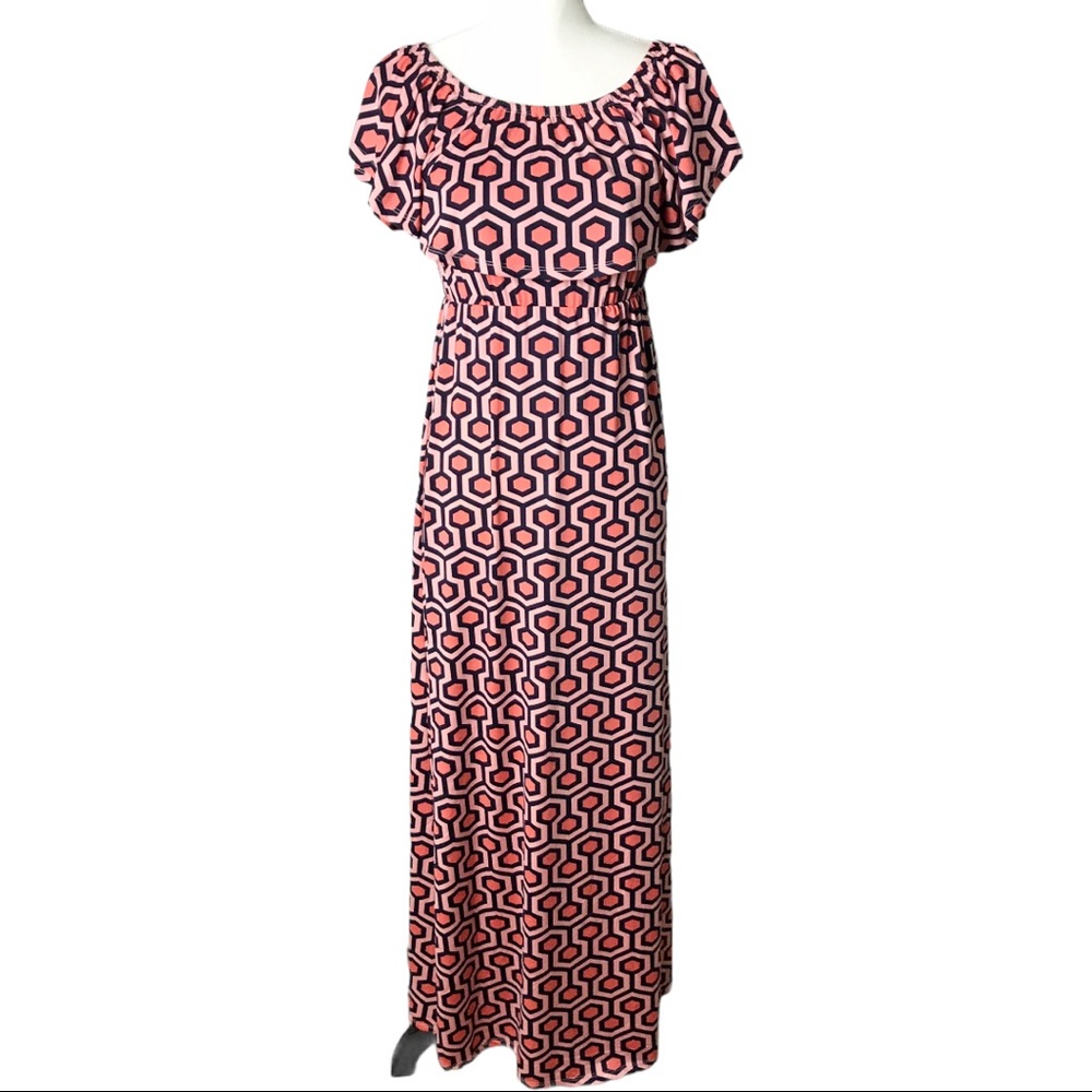 Mary Square Ruffle Maxi Dress XS